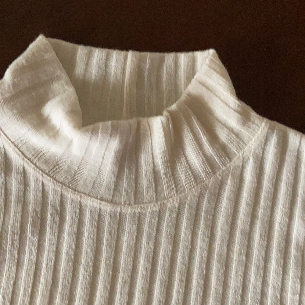 Multiples Cream Ribbed Turtleneck - image 2